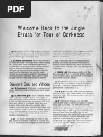 Welcome Back To The Jungle Errata For Tour of Darkness: Standard Gear and Vehicles