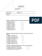 Foaie de Protocol Token Test