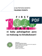 2016 Nutrition Month Talking Points