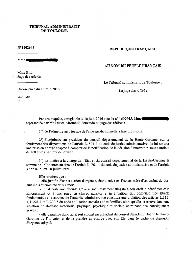 Comment faire un recours au tribunal administratif de première instance