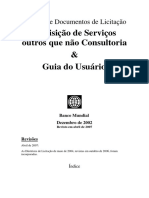 Modelos de Documento de Licitação - Aquisição de Serviços e Outros - Guia Do Usuário