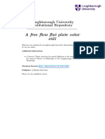 A Free Flow Flat Plate Solar Still (Boutebila 1991)