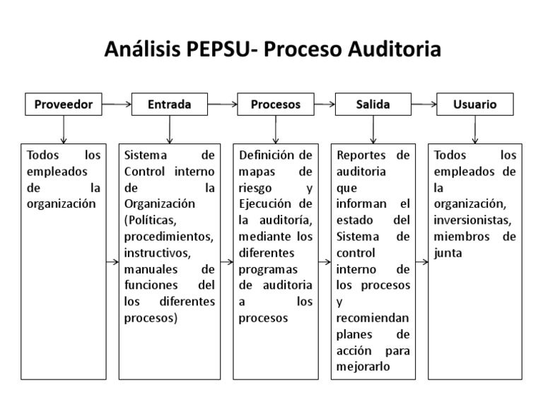 Análisis del Proceso PEPSU en Auditorías | PDF