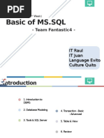 Basic of MS - SQL: - Team Fantastic4