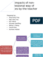The Impacts of Non-professional Way of Practices by Teacher