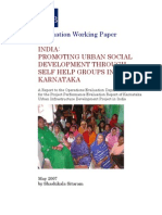 India: Promoting Urban Social Development Through Self Help Groups in Karnataka