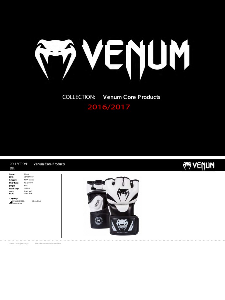 Venum // Catalogo 2016/2017 | PDF | Individual Sports | Combat Sports, image size:768x1024