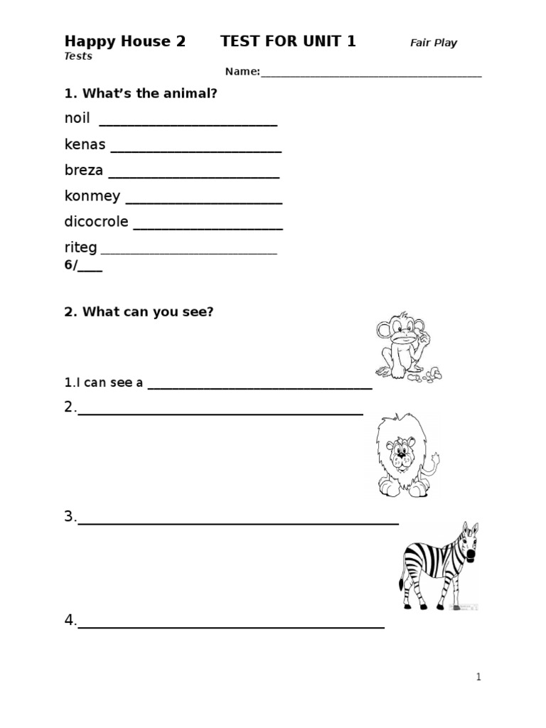 Happy House 2 TEST 1