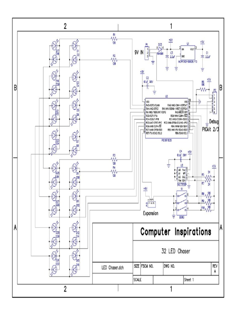 Led Chaser Schematic | PDF