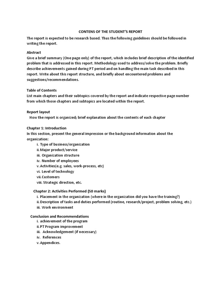 Student Report Writing Guidelines | PDF