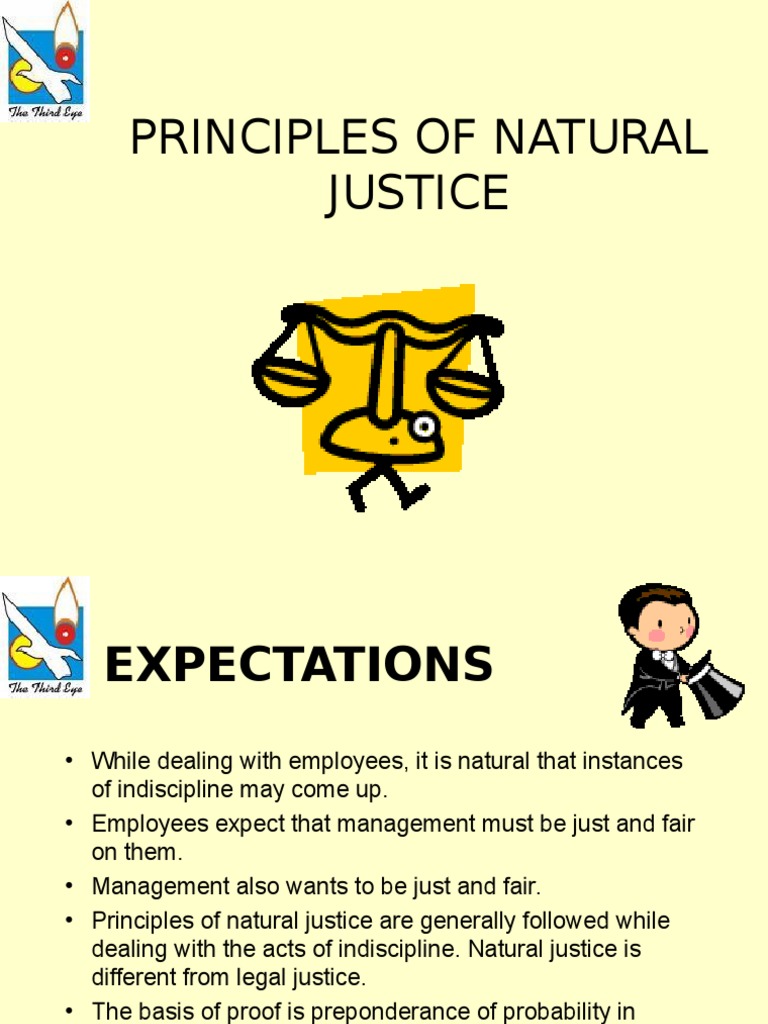 Principles of Natural Justice Evidence (Law) Burden Of Proof (Law)
