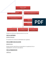 Análisis de La Estructura Organizacional de Coca Cola