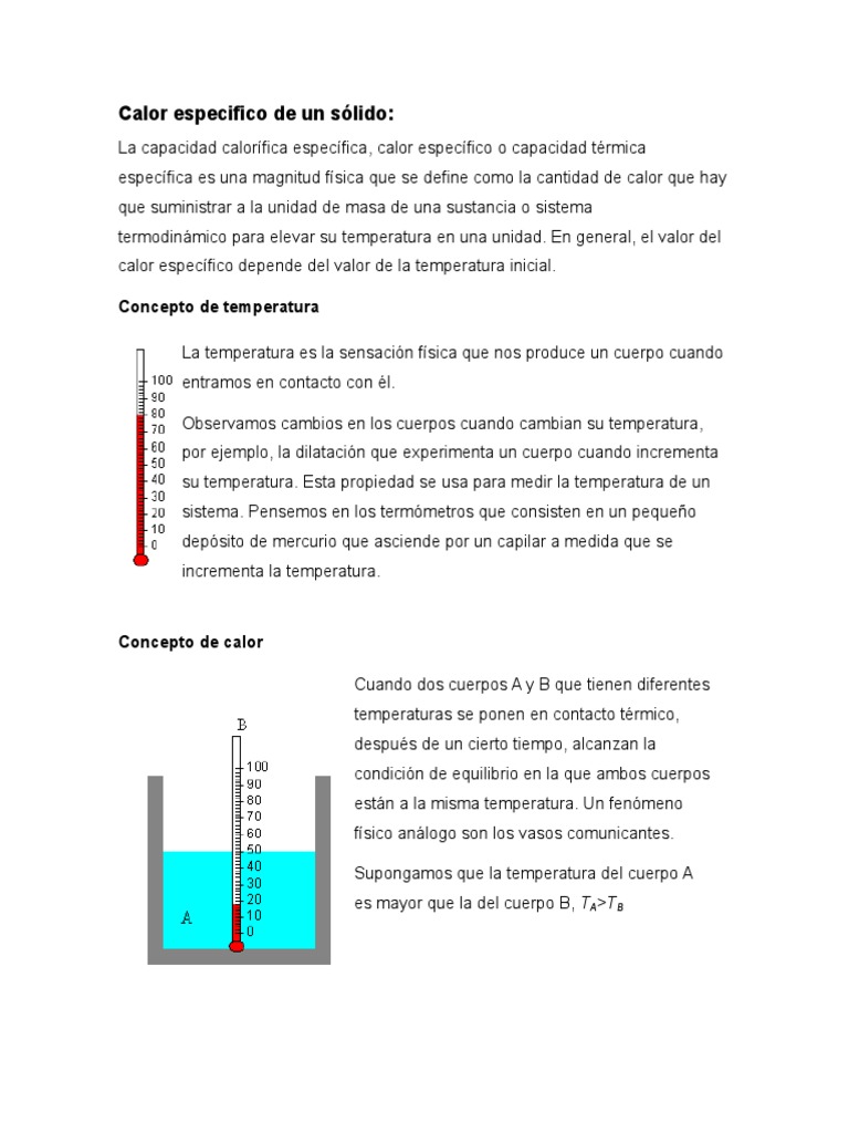 Calor Especifico de Un Sólido