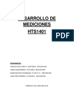 Desarrollo de Mediciones