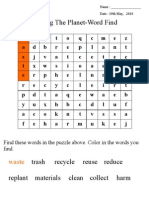 Sharing The Planet-Word Find