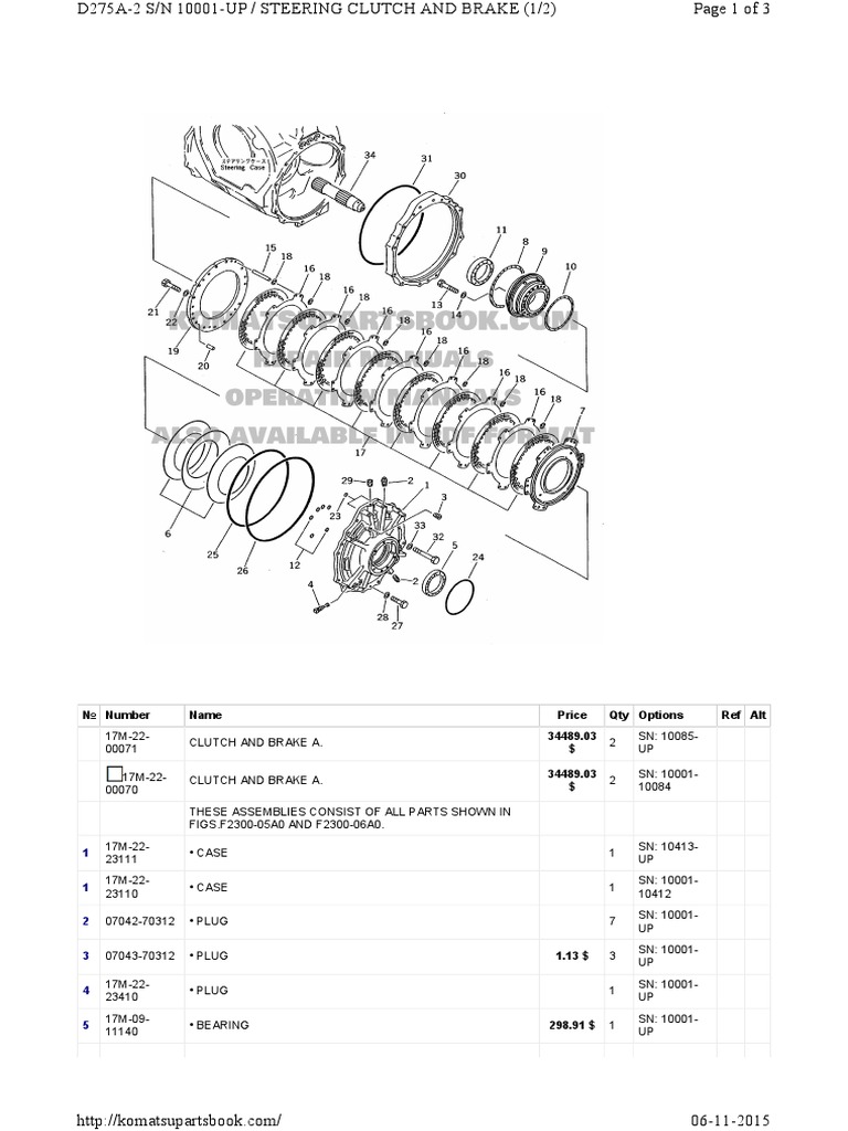 Komatsu D275A-2 Parts Catalog | PDF | Manufactured Goods | Vehicles
