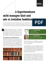 Warum Sich Expertenwissen Nicht Managen Lässt Und Wie Es Trotzdem Funktioniert