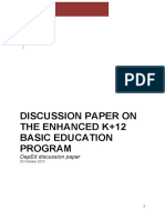 K-12 Deped Discussion Paper