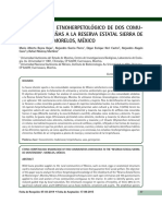 Percepción Acerca de Las Lagartijas Consideradas Nocivas Por Algunos Otomíes, Nahuas, Tepehuas y Mestizos en El Estado de Hidalgo