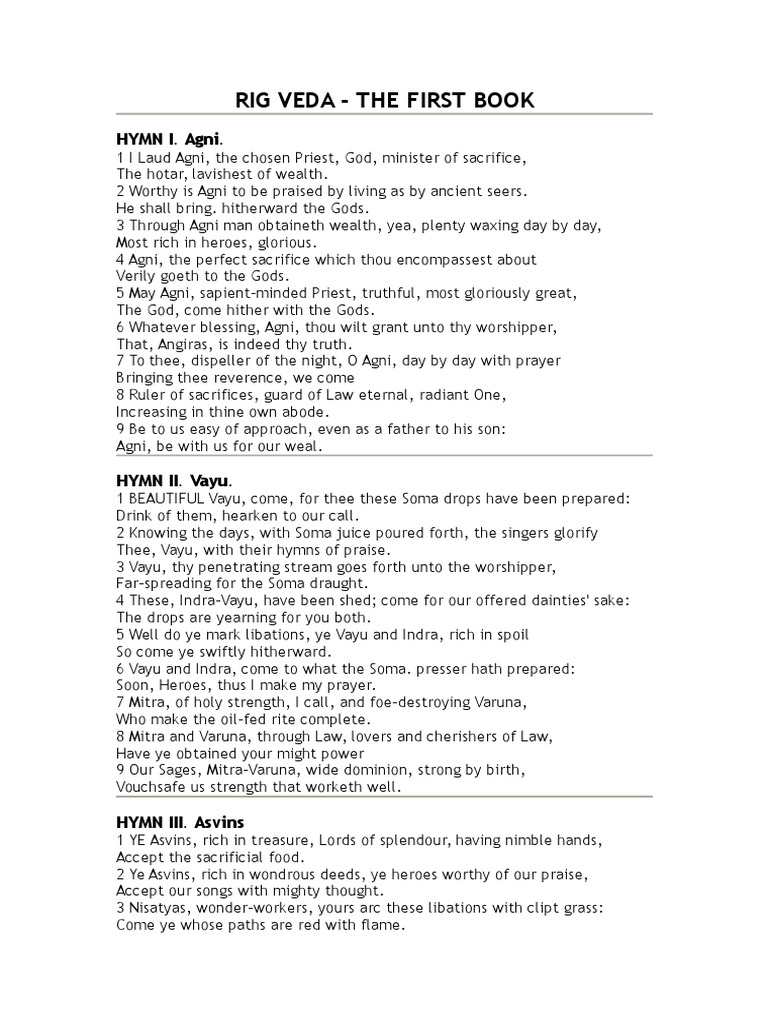 Rig Veda | PDF | Sacrifice | Vishnu