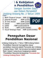 SDM & Kebijakan SIstem Pendidikan