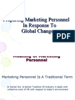 Preparing Marketing Personnel in Response To Global Change