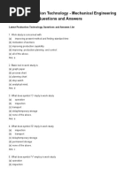 180 TOP Production Technology - Mechanical Engineering Multiple Choice Questions and Answers - MCQs Preparation For Engineering Competitive Exams