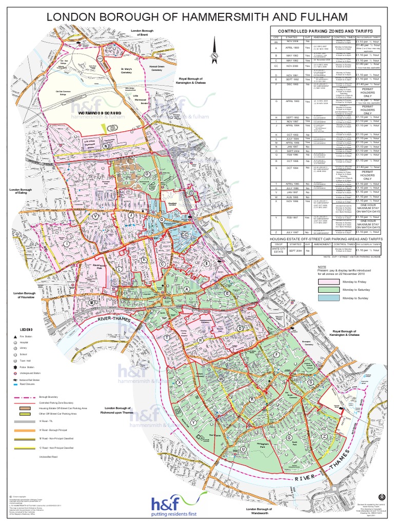 Parking Map For Hammersmith PDF Nature
