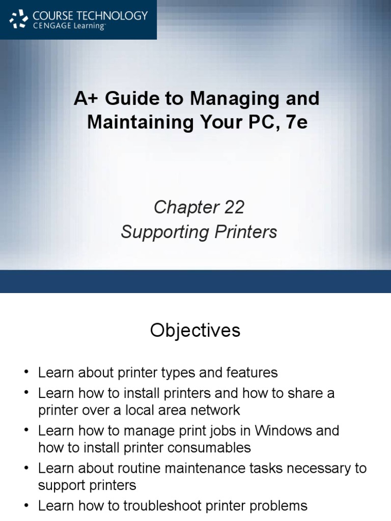 Printer Support and Maintenance Guide | PDF | Printer (Computing ...