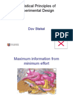 Statistical Principles of Experimental Design: Dov Stekel