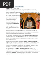 Acerca Del Nominalismo