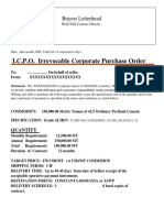 I.C.P.O. Irrevocable Corporate Purchase Order: Buyers Letterhead
