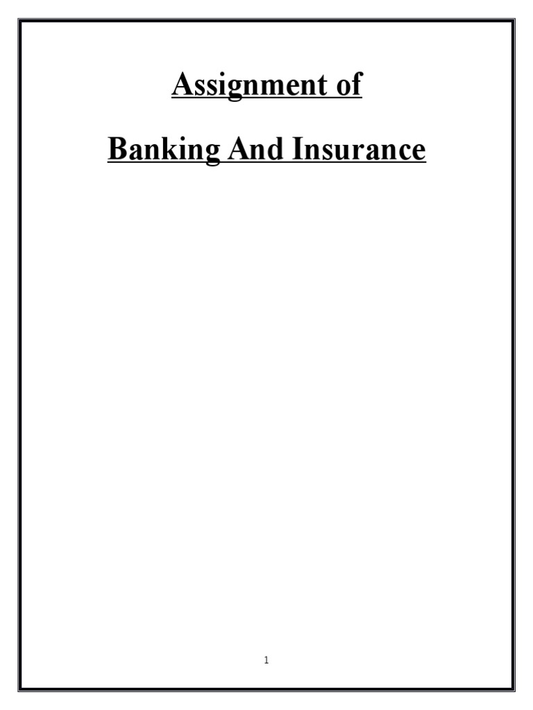 Banking and Insurance PDF Reinsurance Life Insurance