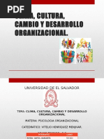 Clima, Cultura, Cambio y Desarrollo Organizacional