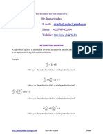 Differential Equationss