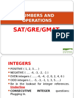 Numbers and Operations: Sat/Gre/Gmat