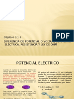 3.1.5 Diferencia de Potencial o Voltaje, Corriente Eléctrica