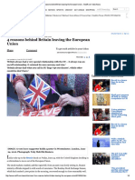 4 Reasons Behind Britain Leaving the European Union - Rediff