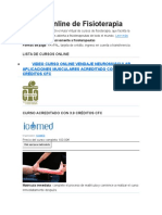 Cursos Online de Fisioterapia