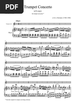 Neruda Trumpet Concerto In E Flat Pdf Musical Compositions Entertainment General