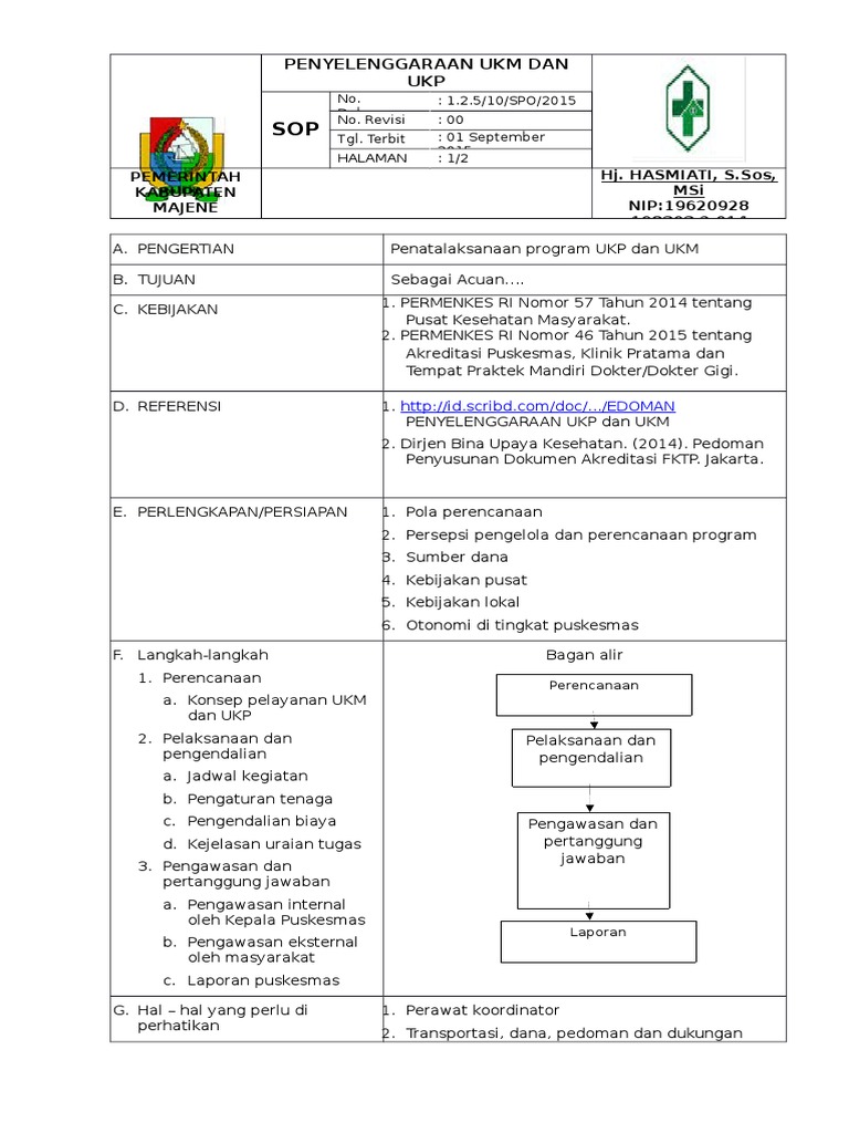 Contoh Sop Akreditasi Puskesmas