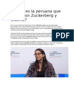 Quién Es La Peruana Que Habló Con Zuckerberg y Obama