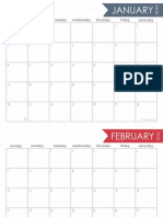 Free Printable Calendar 2016 PDF