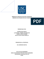 Memoria de Identificación Del Problema y Memoria de Aprobacion