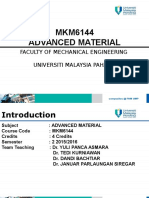 MKM6144 Advanced Material: Faculty of Mechanical Engineering Universiti Malaysia Pahang