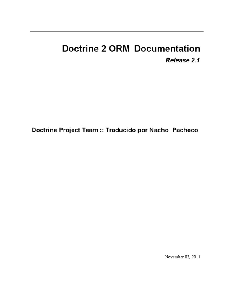 Guía de Doctrine 2 para Desarrolladores | PDF | Mapeo Relacional de ...
