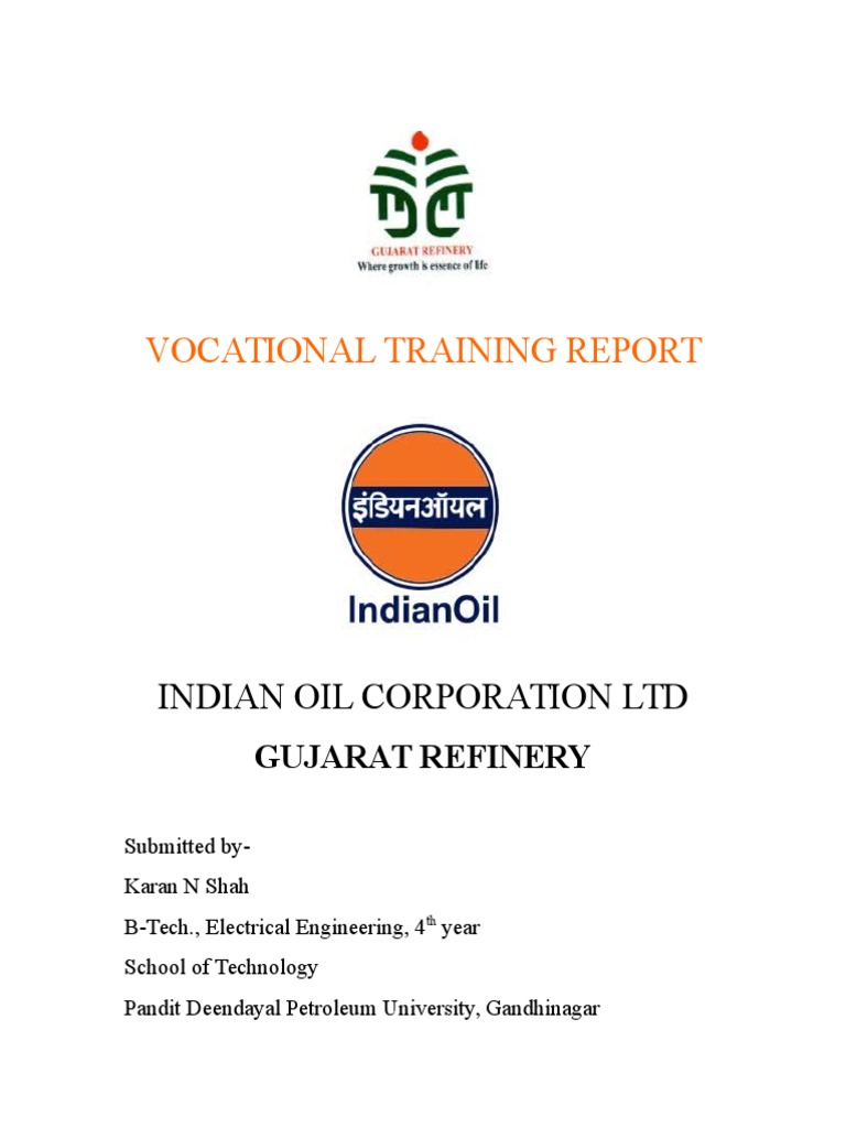 IOCL Gujarat Refinery Training Report | PDF | Fuels | Petroleum Industry
