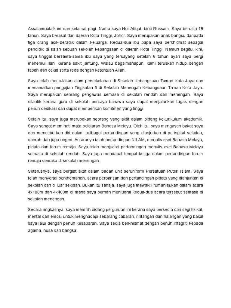 Teks Memperkenalkan Diri Pdf