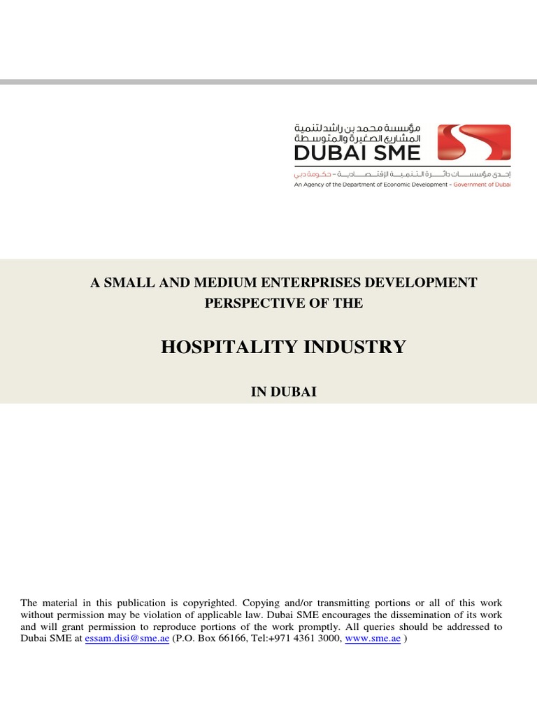 DUBAI SME - Hospitality Study | PDF