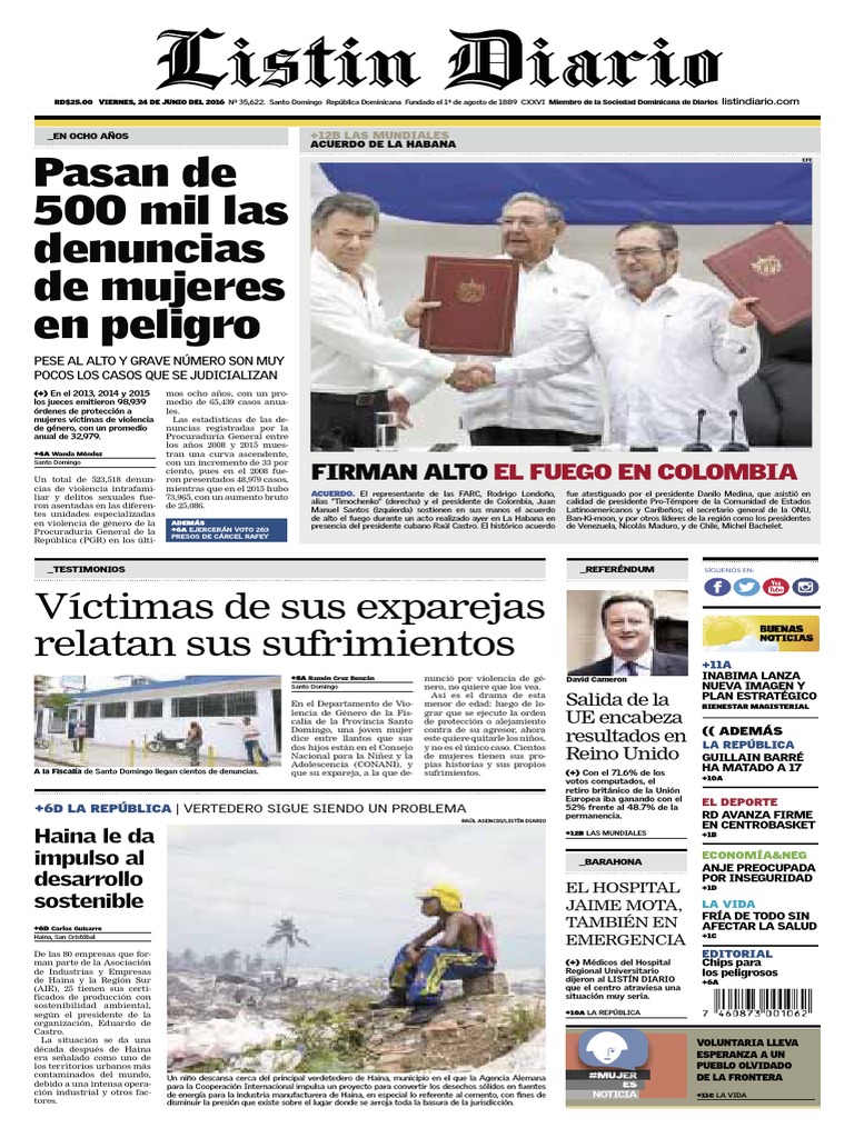 Listin Diario 24062016 | PDF | Homicidio | Estado (política)